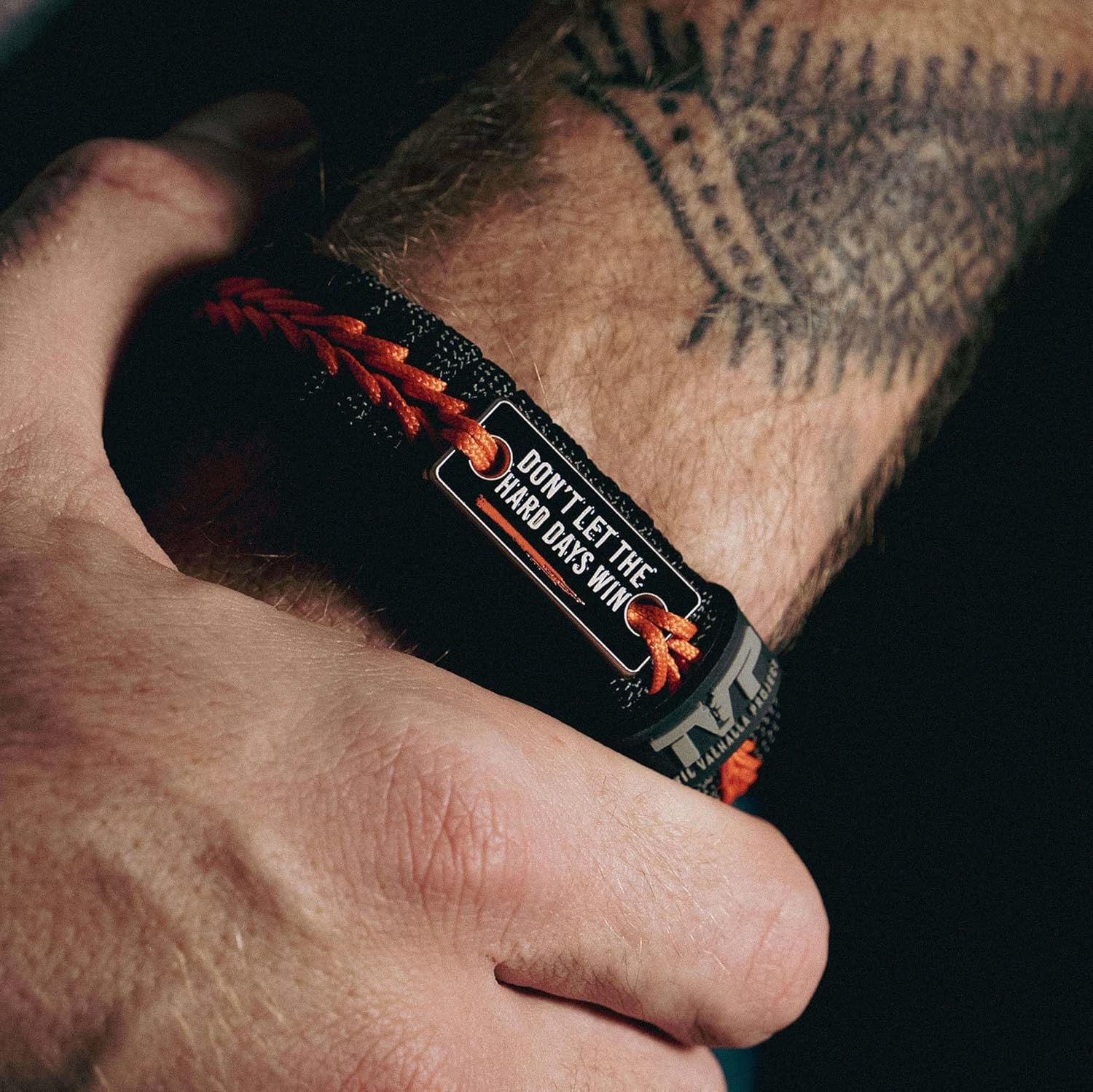 Til Valhalla Project Hard Days Paracord Bracelet | Paracord Bracelets for Men | Tactical Gifts for Men | Rope Bracelet Men’s Jewelry | Men’s Accessories | 7.5 Inch - Image 3