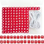 50 Pieces Silicone Beads, BetterJonny 10 Colors Loose Beads with Storage Box 15mm Cow Leopard Print Round Beads for Necklace Bracelet DIY Crafts