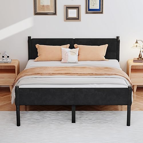 Metal Bed Frame,14Inch King Size Bed Frame with Storage Space,Heavy Duty Sturdy Mattress Foundation,Easy Assembly,No Box Spring Needed,King