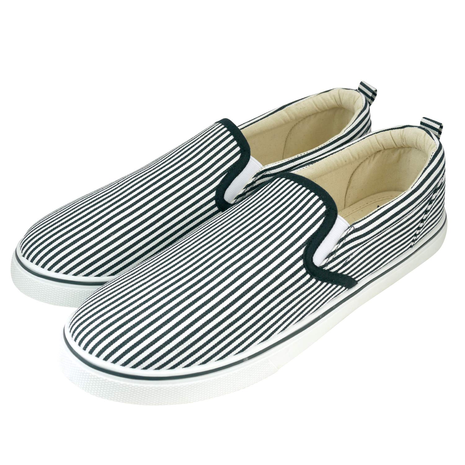 Amazon.co.jp: zip メンズ カジュアル スリッポン スニーカー デッキ