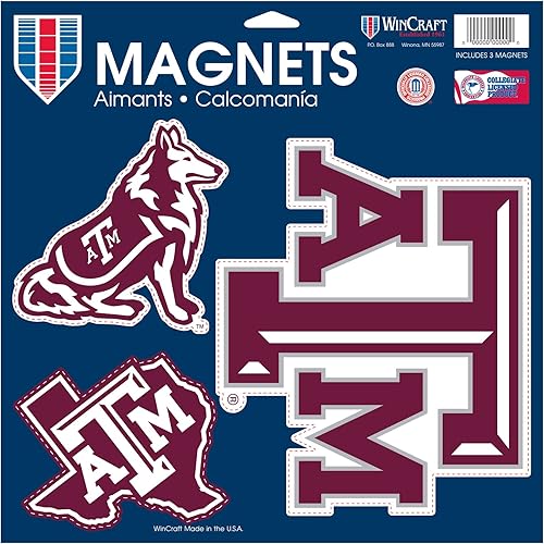 WinCraft NCAA Texas A&M Aggies Aimant pour ventilateur de voiture, grand/27,9 x 