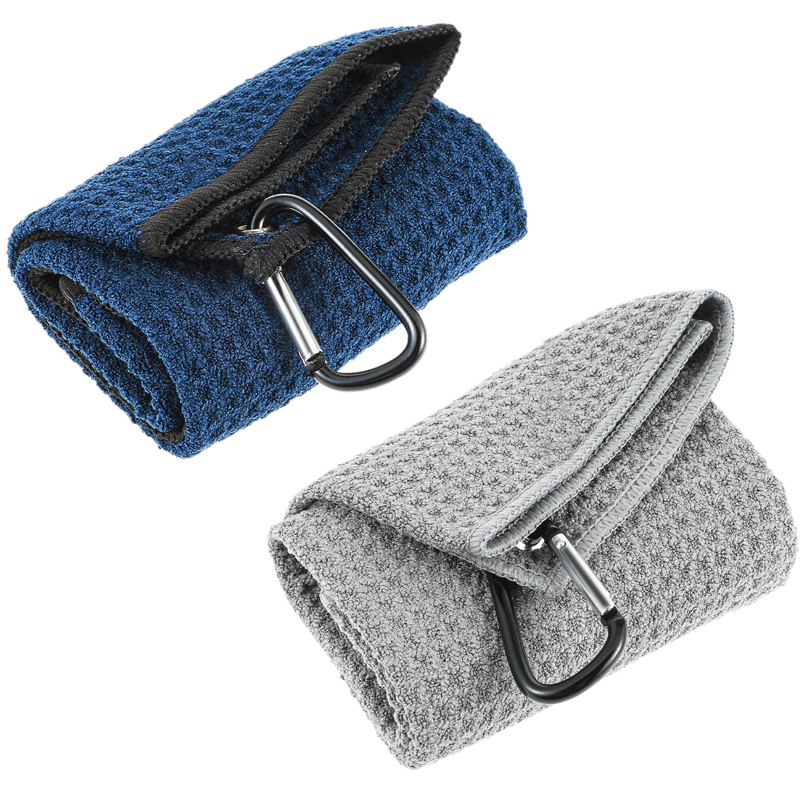Giantree Asciugamano da golf in microfibra 30x30 cm con clip a moschettone 2 pezzi