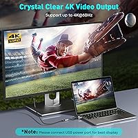 Vista 2 de Adaptador HDMI a DisplayPort 4K a 60Hz HDMI activo 2.0 macho a DP 1.2 hembra Convertidor HDMI unidireccional Cable compatible con HDCP 2.2