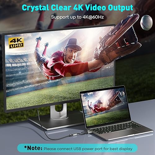 Miniatura 2 de Adaptador HDMI a DisplayPort 4K a 60Hz HDMI activo 2.0 macho a DP 1.2 hembra Convertidor HDMI unidireccional Cable compatible con HDCP 2.2 para PC,