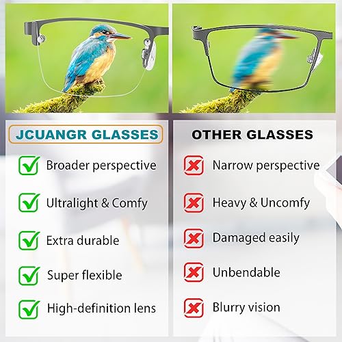 Miniatura 8 de Gafas de lectura multifocales bifocales progresivas para hombre, gran medio marco, sin línea, lector de transición multifocal, sin marco, de gran