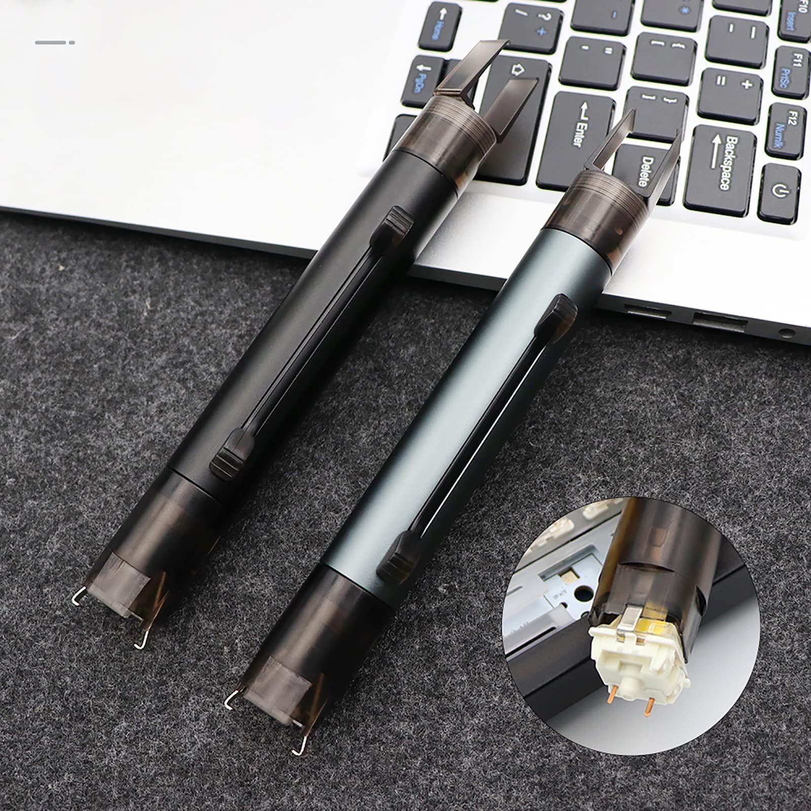 GRABLOOM Aluminum Alloy 2 in 1 Switch Puller Keycap Key Remover for Mechanical Keyboard Hot Swap Shaft Puller Removal Keycap Remover and Switch Puller 2 in 1