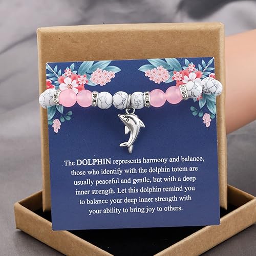 Vista 6 de TGBJE Collar de delfín, espíritu de delfín, regalo de animal para mujer, hija, joyería con dije de delfín