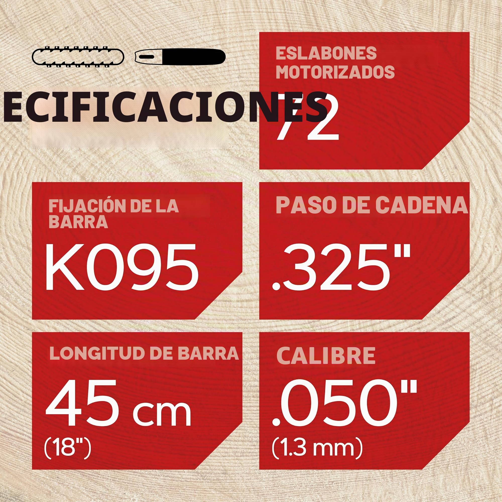 Oregon SpeedCut - Combo de barra guía de motosierra de 18 pulgadas y cadena, se adapta a Craftsman, Husqvarna, Jonsered, McCulloch; paso de 0.325 pulgadas, calibre 1.3 mm, 72 eslabones de transmisión