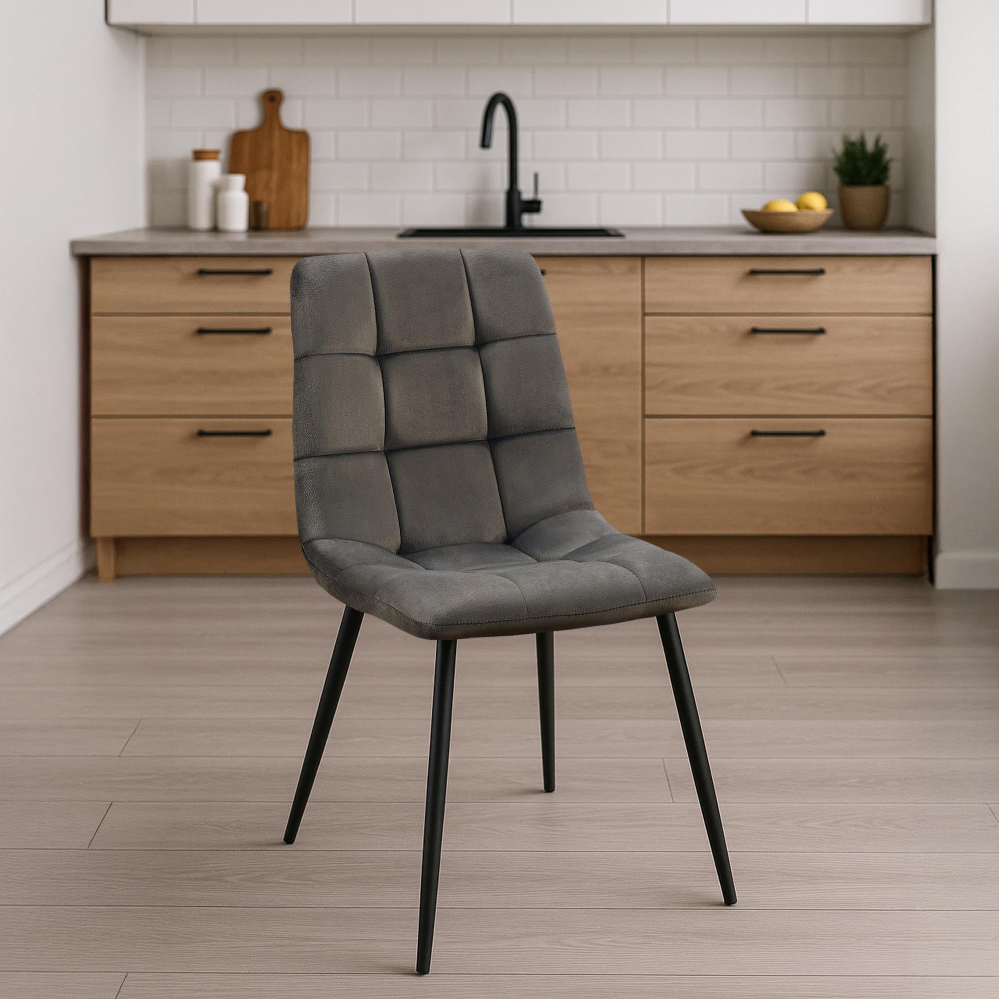 4er Set Esszimmerstühle Samt – Besucher- & K Produktbild-Vorschau 2