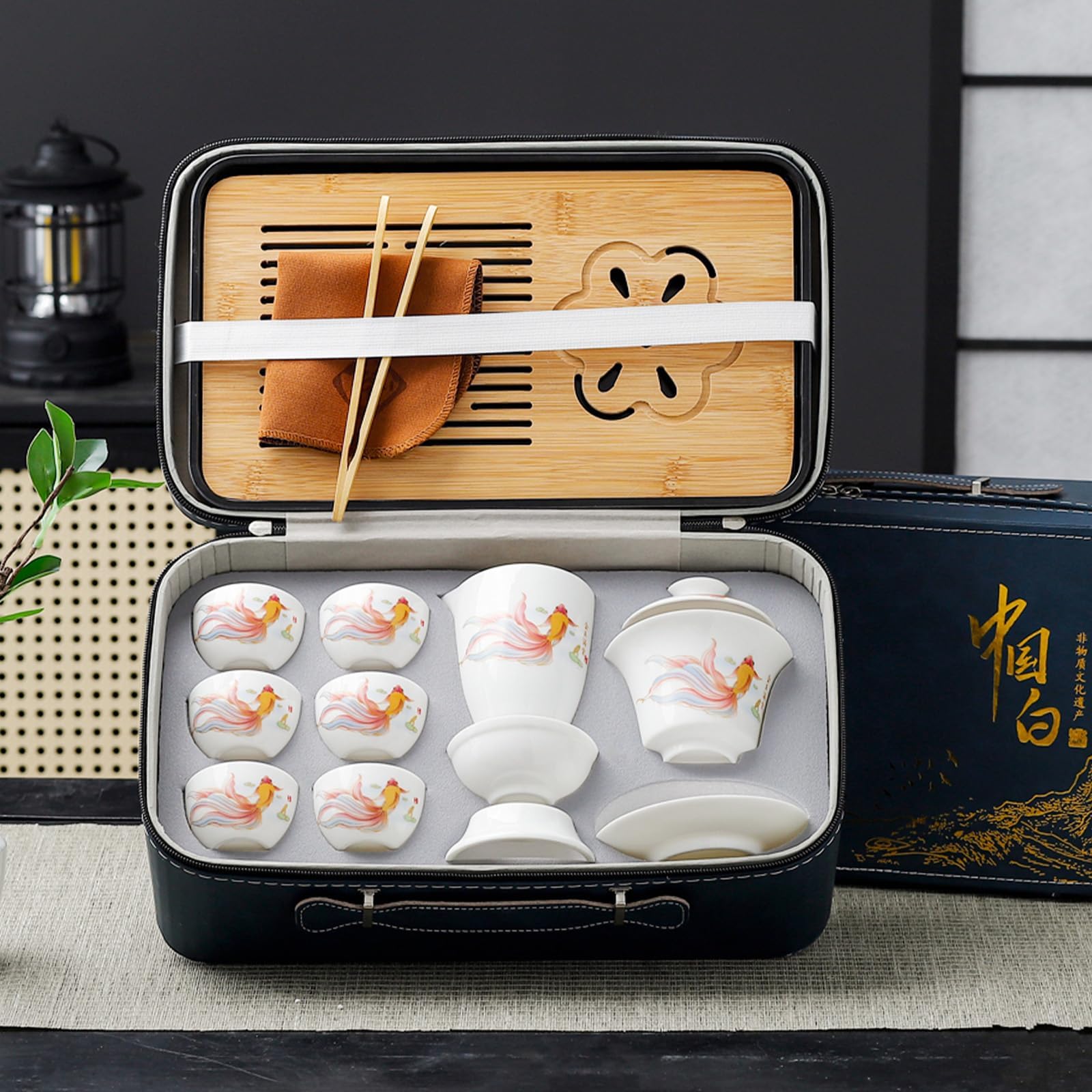 中国茶器 セット 　セラミックカンフーティーセット Amazon.co.jp: セラミックポット 中国磁器 パンダの軽飲茶