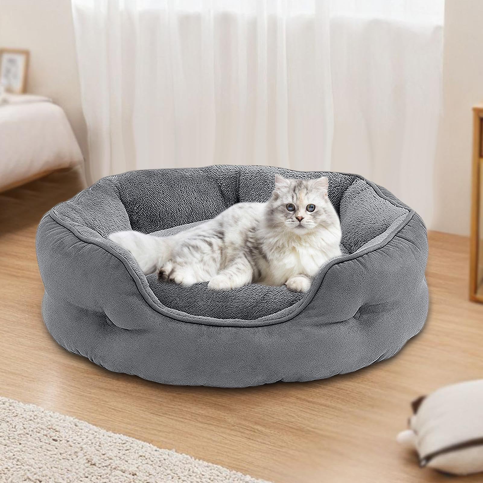Sofá Cueva Tipo Cama para Mascotas y Gatos Sofá Cama Antideslizante E