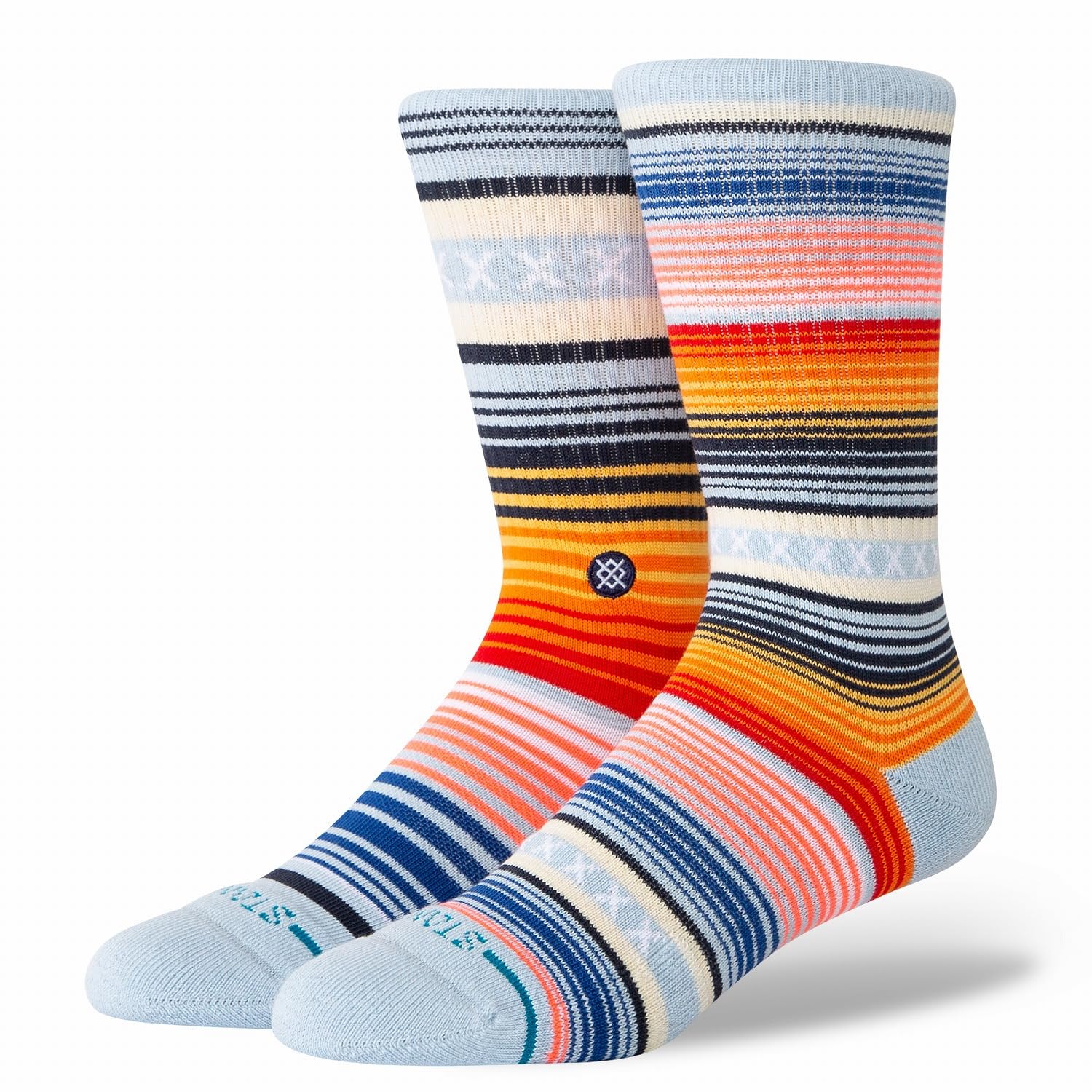 Stance Crew Sock - Curren ST, Ice Blue, Large