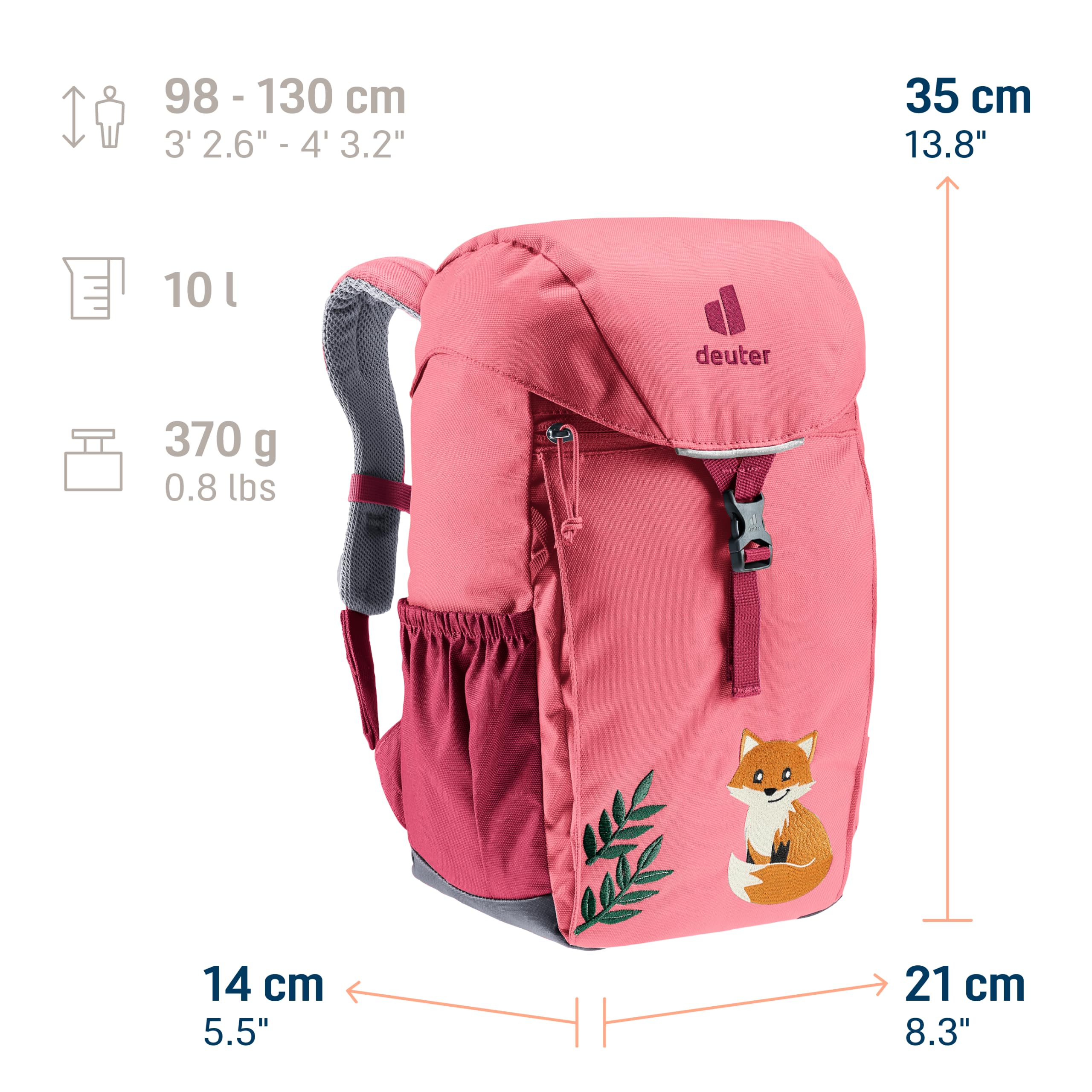 deuter Waldfuchs 10 Sac à dos pour enfant de maternelle, renard des bois