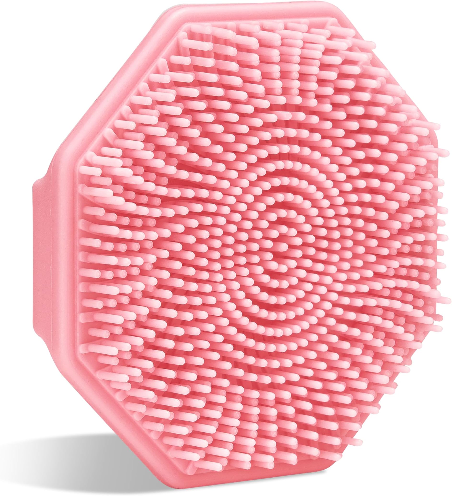 Antimicrobial Silicone Face Scrubber, 1 Pack, Gentle Face Exfoliator for Sensitive Skin, Eco Friendly Facial Cleansing Brush for Acne, Exfoliating Face Brush for Men and Women (Pink)