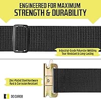 Vista 4 de DC Cargo Mall Correas E Track – Paquete de 16 – Correas de amarre ajustables y estándar resistentes de 12 a 22 pulgadas, compatibles con accesorios