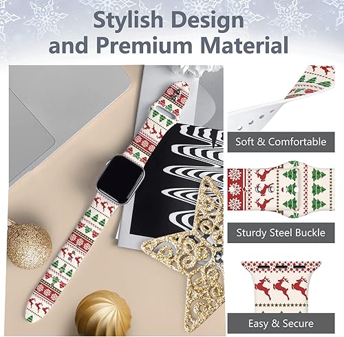 Vista 41 de Holidays Watch Band Compatible with Apple Watch Series 11 10 9 8 7 6 5 4 3 Ultra SE for Women Men, Soft Silicone Pumpkin Strap Replacement for