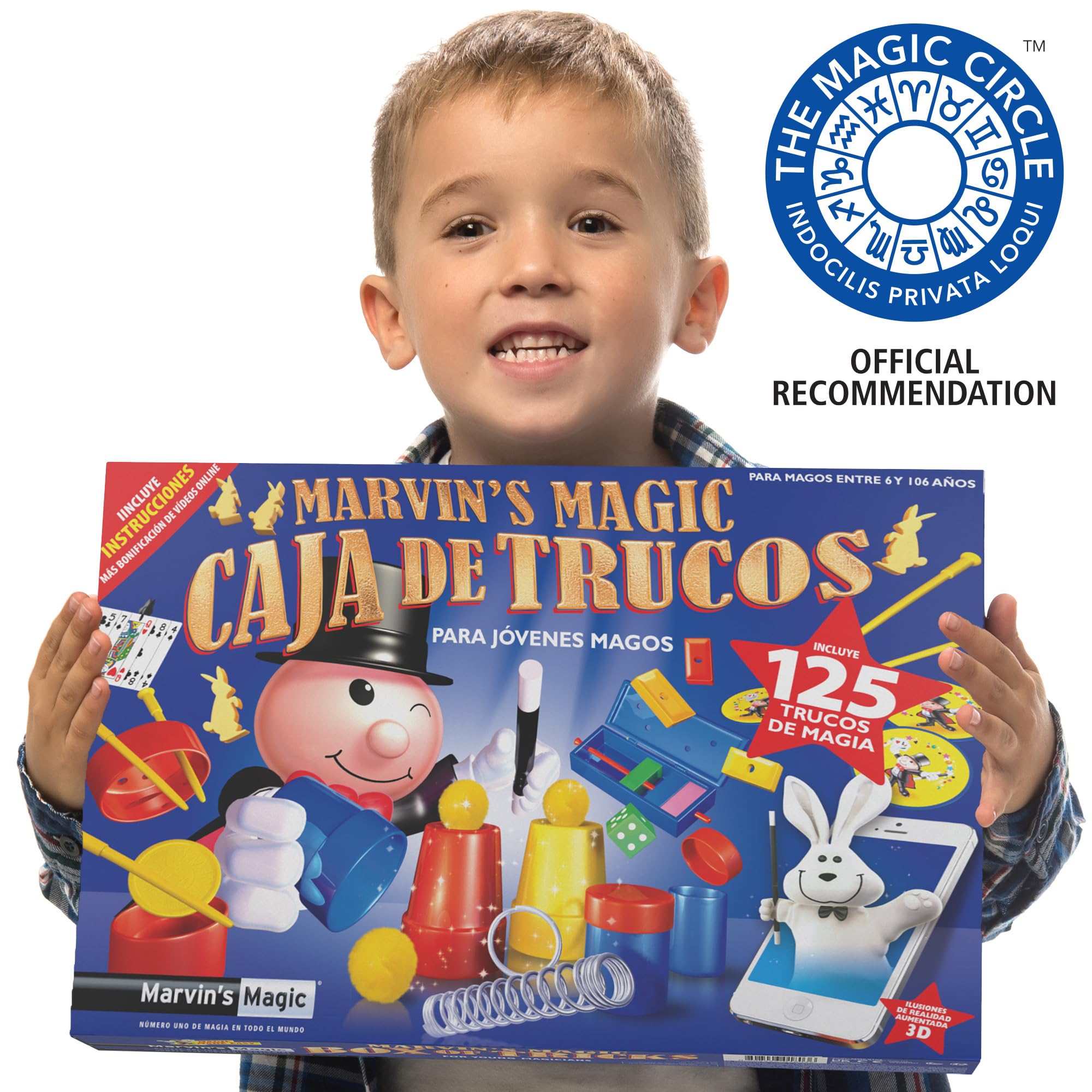 Marvin's Magic - Set de Magia para Niños - Gama de Magia Fácil - Incluye Varita Mágica - Trucos de Cartas - Mucho Más - Adecuado para Edades de 6+ - 125 Trucos de Magia - Regalo Ideal Cumpleaños
