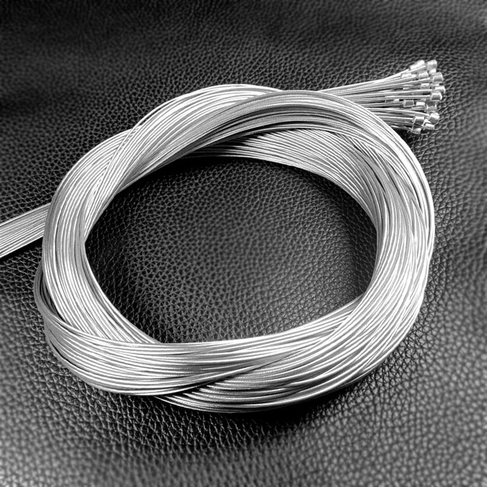 50 Stück Edelstahl Fahrradbremskabel Fahrradschaltkabel Griffdraht Radfahren Fixed Gear Schaltkabel MTB Bremsinnenkabel(50pcs-1700mm)