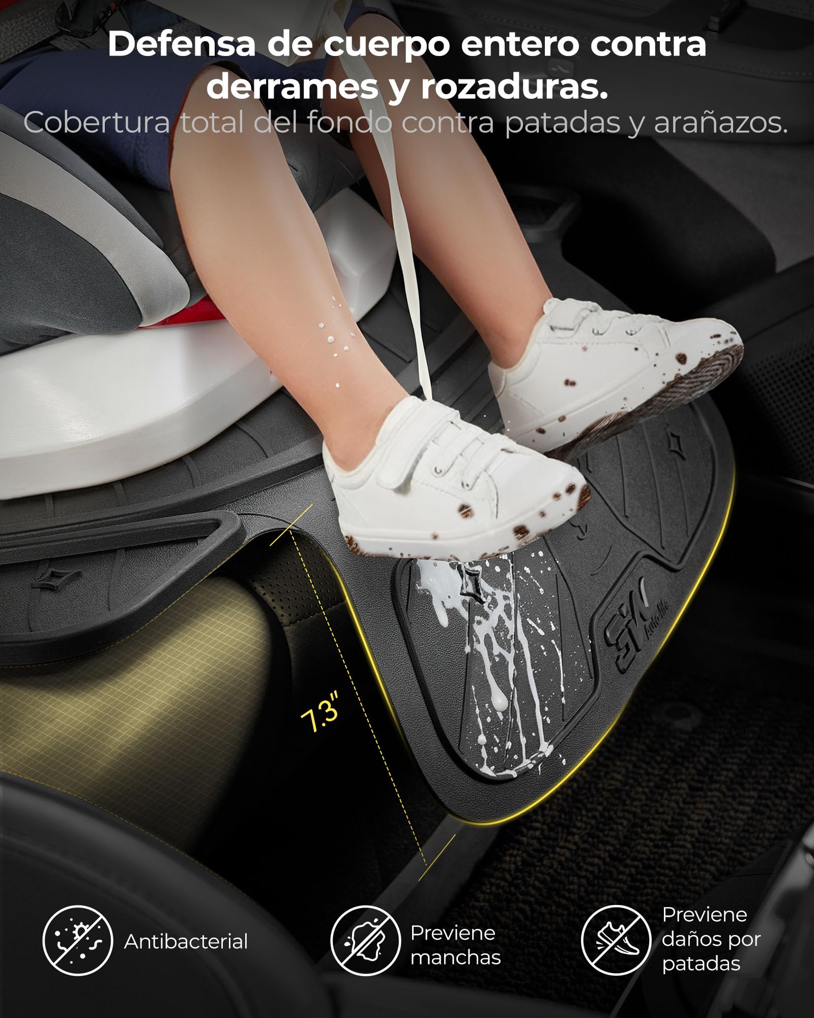 3W Protector Asiento Coche Silla Infantil, Cojín para Silla de Seguridad Infantil para Todo Clima, Forma de Oso, Impermeable, Antideslizante, Limpieza Fácil, Accesorio de Coche