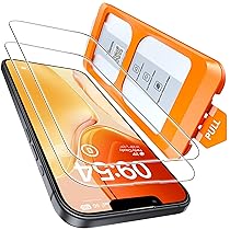 TOCOL Pellicola Protettiva per iPhone 16e 6,1 Pollici, Rimozione Automatica Della Polvere, Installazione Rapida, HD e Altamente Trasparente, Anti-Impronta Senza Bolle, Durezza 9H Vetro, 2 Pezz