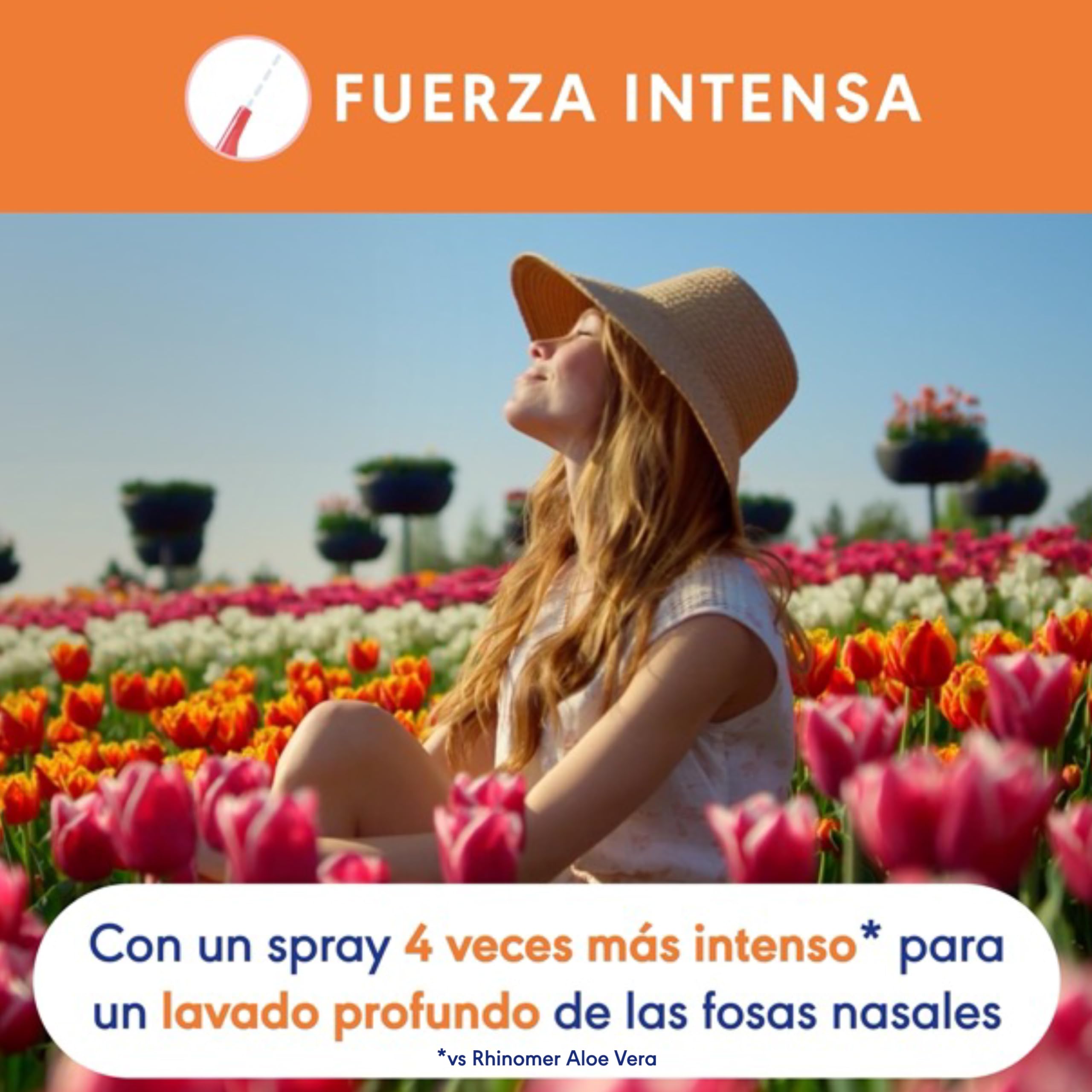 Rhinomer Spray nasal 100 % naturel eau de mer isotonique à l'aloe vera décongestionne soulage allergie force intense adultes 100 ml