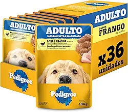 Pack Ração Úmida Pedigree Sachê Frango ao Molho para Cães Adultos 100 g - 36 unidades