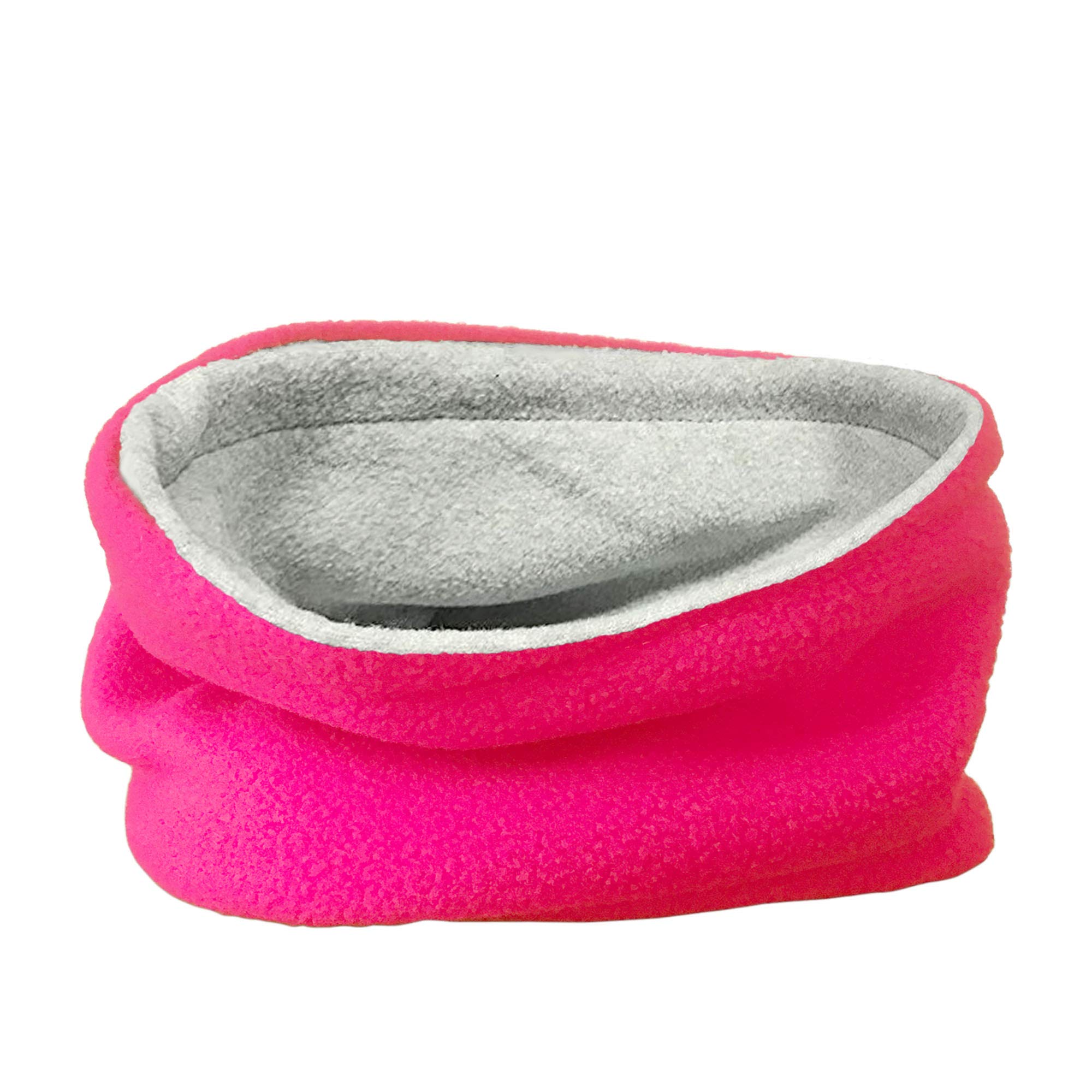 TOSKATOK® Childrens Kids Boys Girls Warm Winter Reversible Soft Fleece Snood Neckwarmer Scarf-Pink