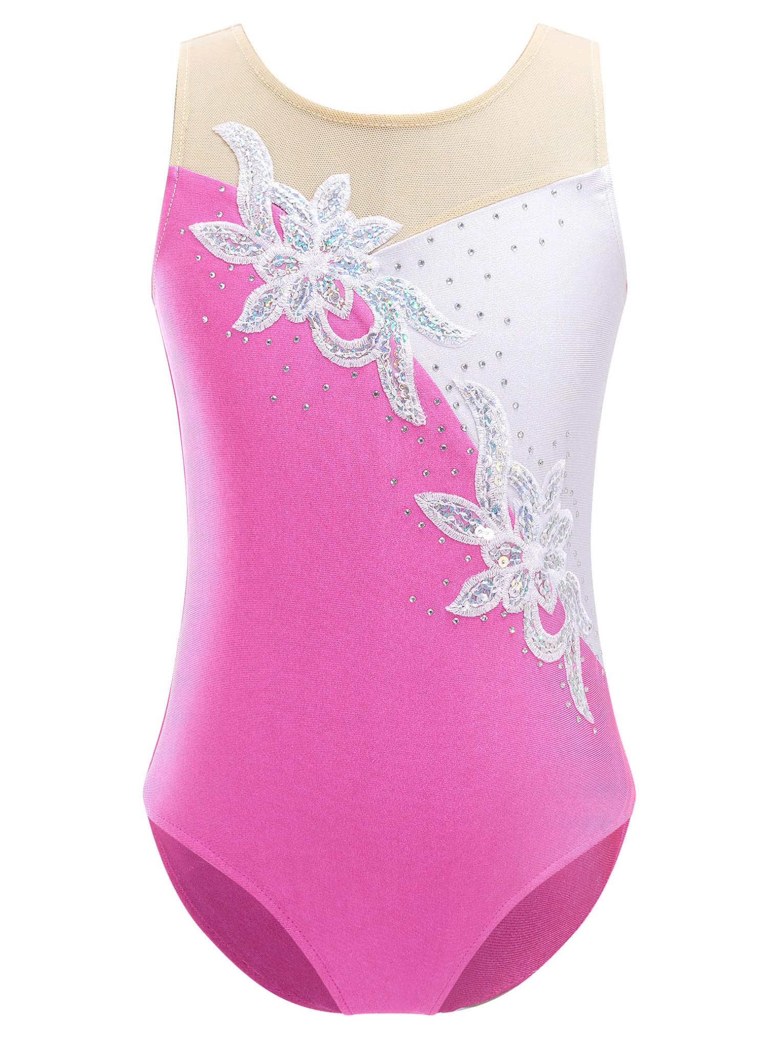 Freebily Maillot Brillante de Danza para Niña sin Manga Leotardo de Ballet Body Elástico Clásico Mono de Gimnasia Deportivo Yoga