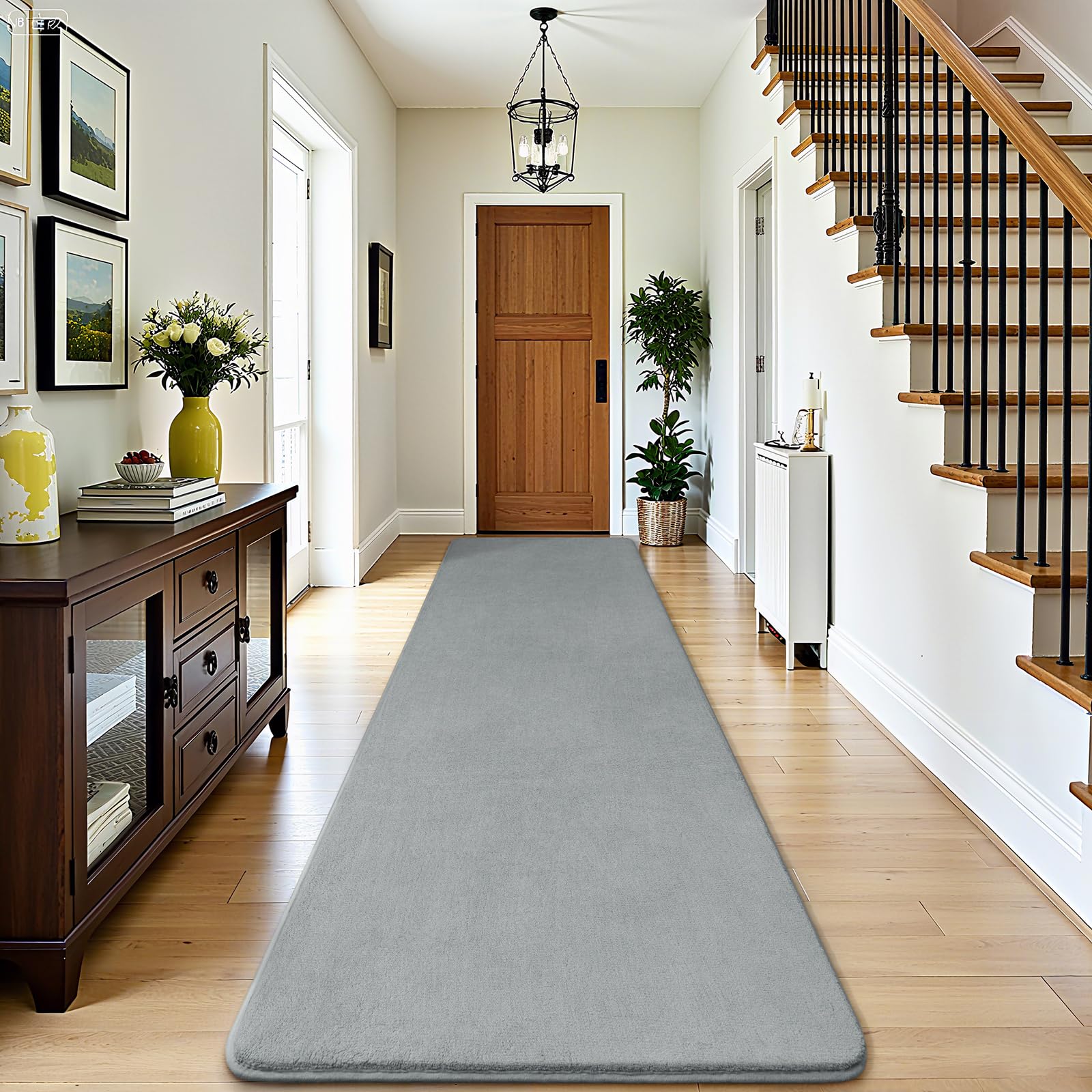 Amearea Modern Soft Hallway Runner Rug, 2x8 Feet Area Rug Runners for Hallways, Washable Runner Rugs, Non Slip Memory Foam Runner Rugs Carpet for