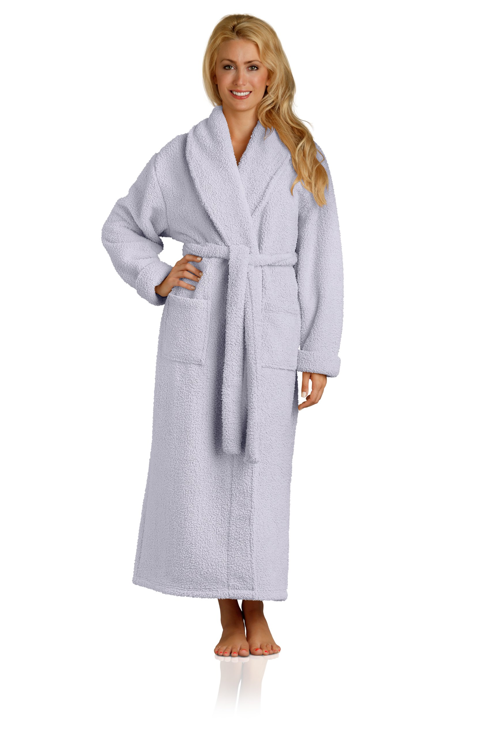 - Plush Microfiber Fleece Robe | Super Soft & Warm | Lightweight | Full Length