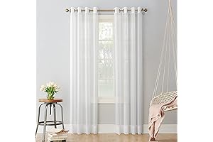 No. 918 Emily Sheer Voile Grommet Curtain Panel: Enhancing Ambiance with Graceful Drapery