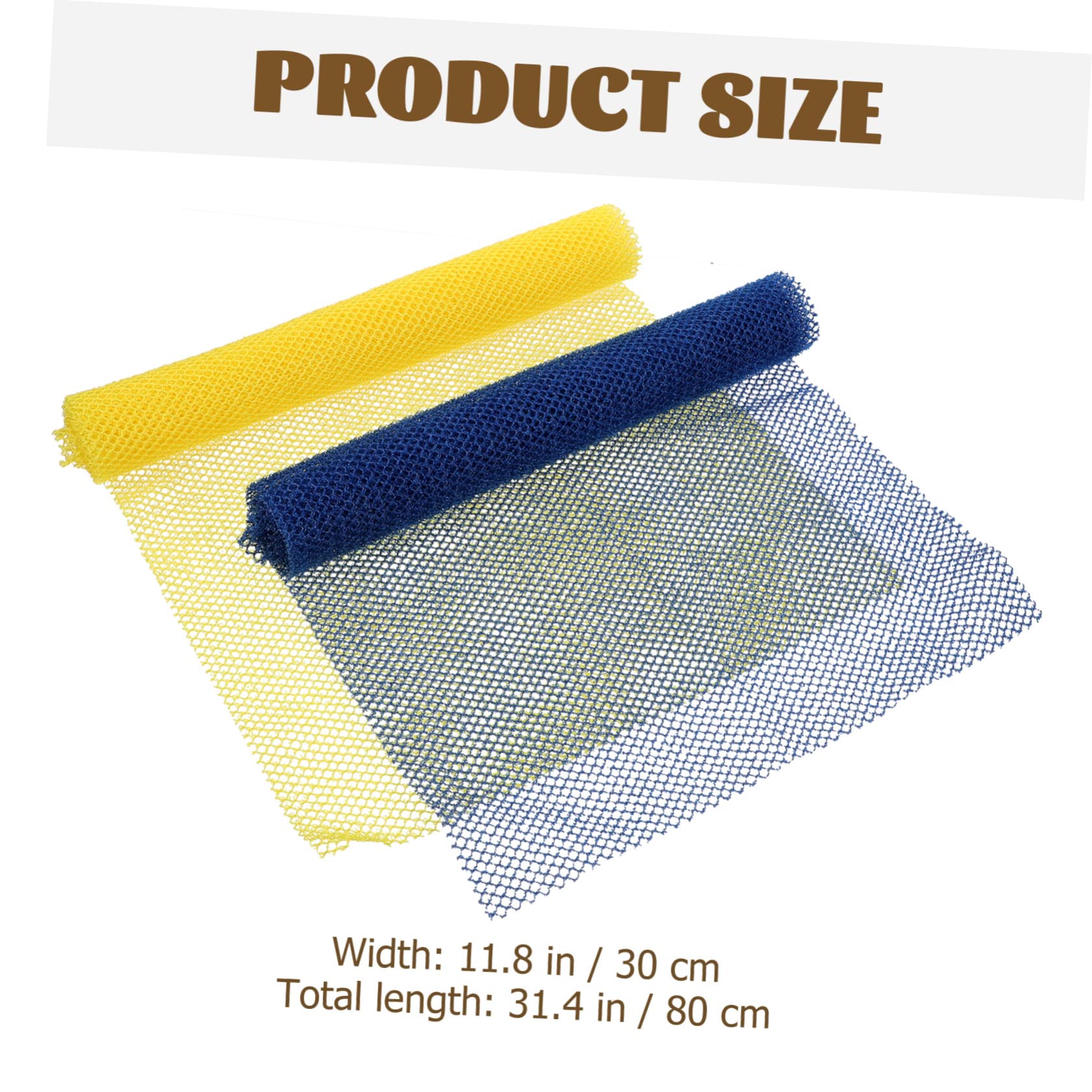 BESTYASH 2pcs African Exfoliating Net Body Scrubber Durable Bathing Accessory for Skin Smoothing Relief and Improved for Hard to Reach Areas