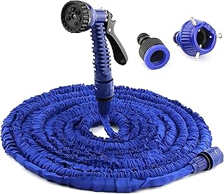 خرطوم مياه مرن - يتمدد تلقائيًا عند تشغيل الماء، ويعود إلى حجمه الأصلي عند إيقاف التشغيل، مما يوفر المساحة ويوفر الراحة لجميع المستخدمين. (حتى 45 متر)