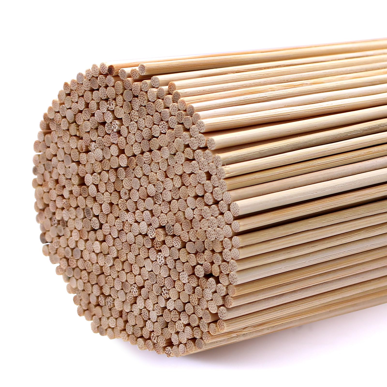 500 Pezzi Bastoncini di Legno 3mm × 30cm per Lavoretti Rotondi Listelli Legno Bastoncini Bamboo per Creazioni DIY Progetti d’Arte Decorazioni