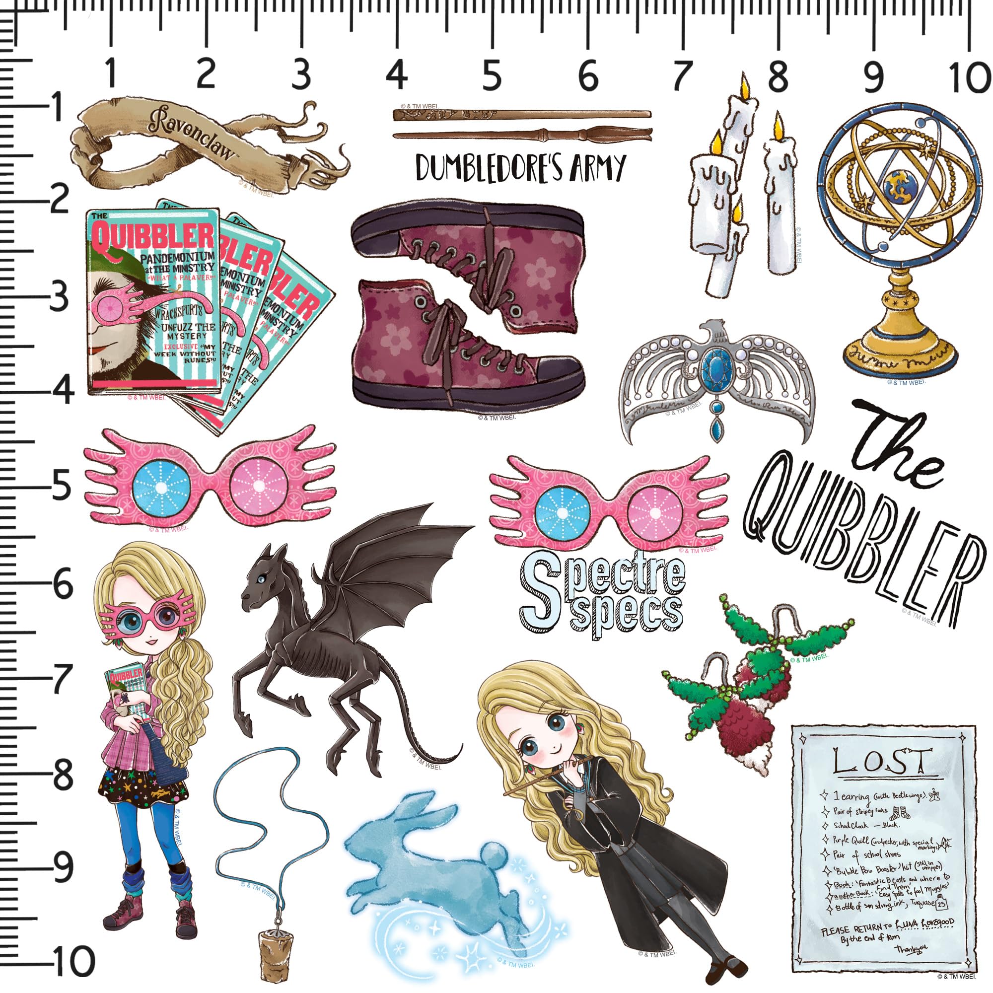 Amazon.com: Harry Potter Chibi Luna Lovegood Collection Theme 50ct