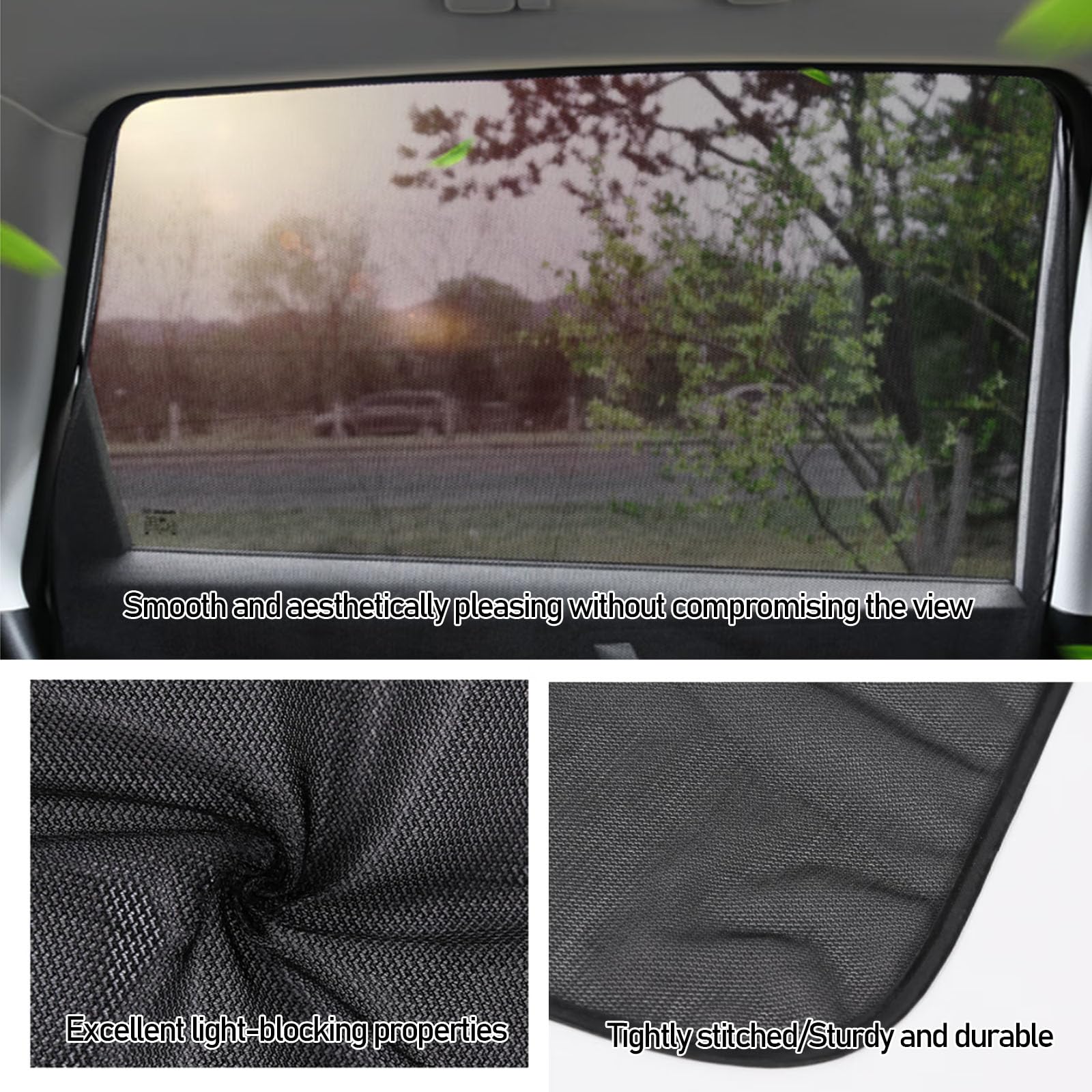 Parasoles de Coche Compatible con Seat Ateca Parasoles para Ventanas Laterales Traseras, ProteccióN UV YAislamiento TéRmico, Efecto Protector Magnetico Ventanas Laterales,4 Unidades
