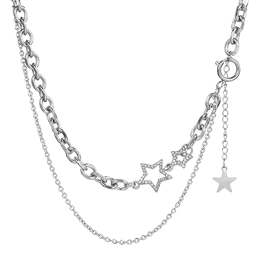 Amazon.com: EXPHAIN Double Layered Stacked Chunky Chain