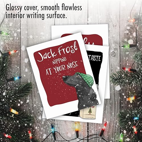 Miniatura 6 de The Best Card Company - Paquete variado de 20 tarjetas de felicitación de Navidad con sobres, surtido navideño de humor para hombres y mujeres (10