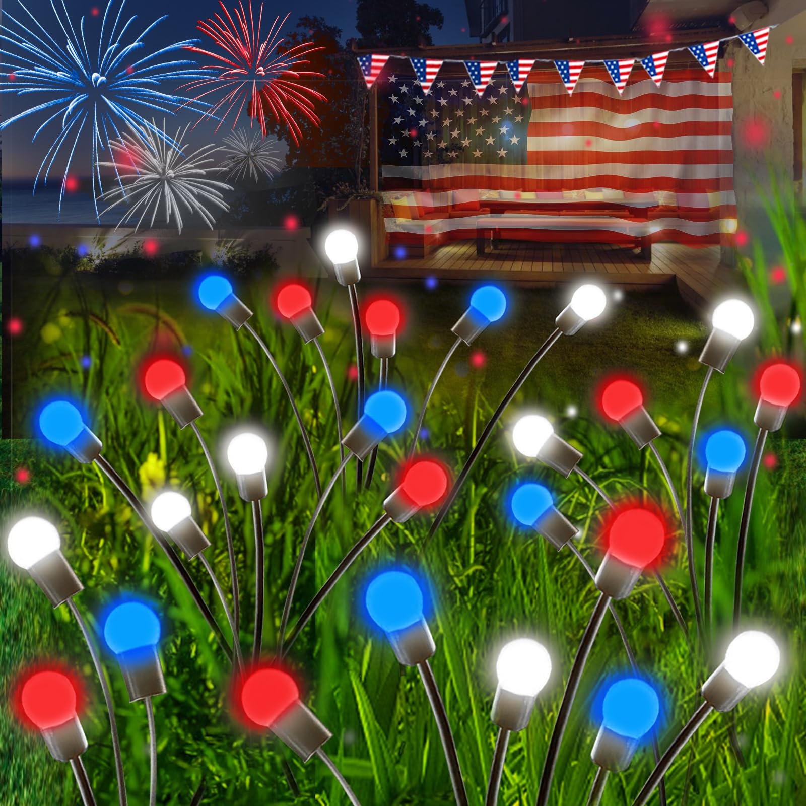 Albelt Solar Firefly Garden Lights 6-Pack