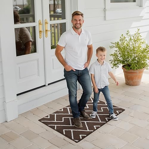 Miniatura 237 de GRANNY SAYS Felpudo para interiores, 32 x 48 pulgadas, antideslizante, tapete grande para puerta, tapete de bienvenida para exteriores, lavable