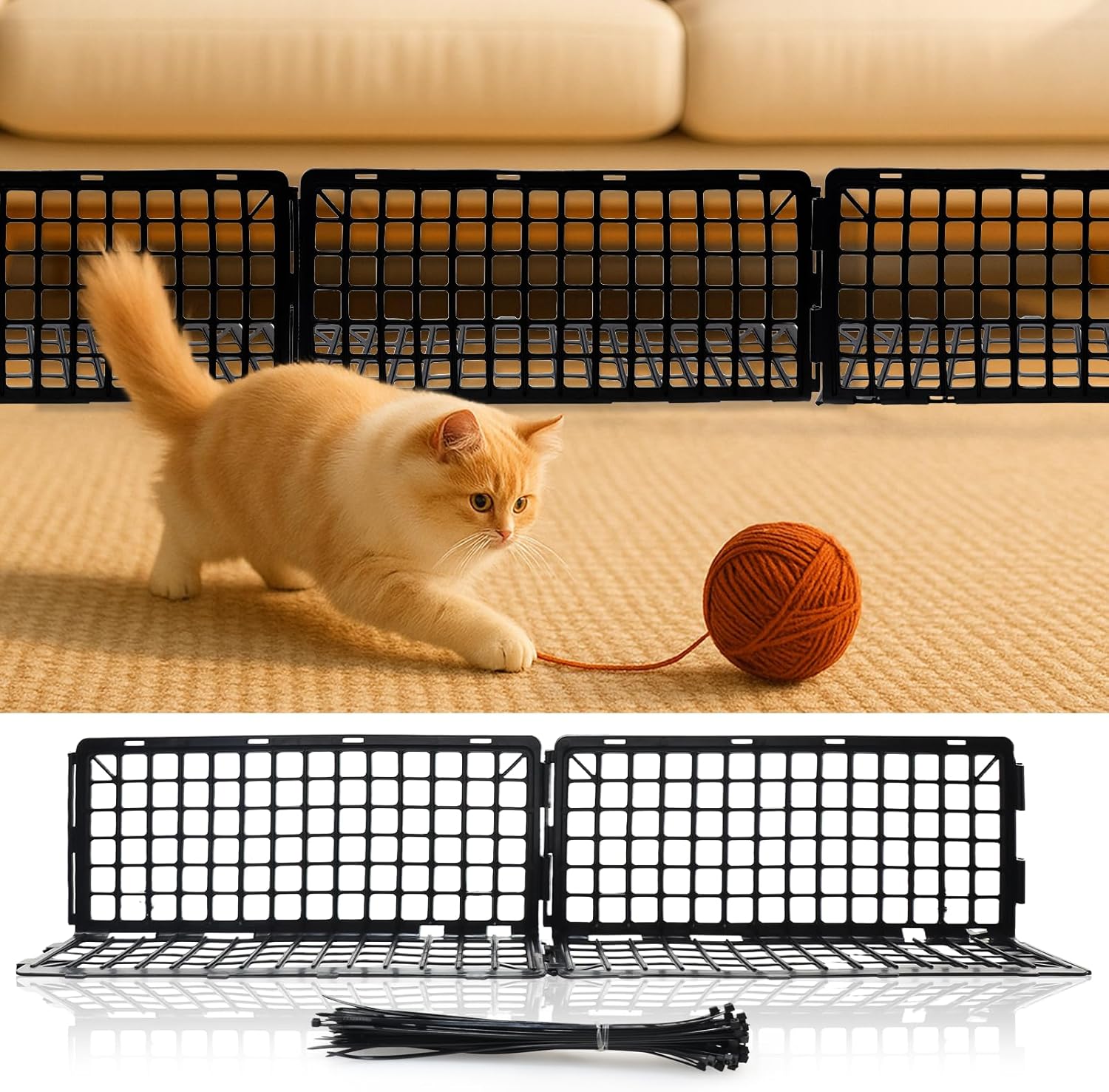 12 Piece Under Bed Blockers, Under Bed Blocker for Pets, Bed Blockers for Under Bed, Under The Couch Blocker, Under Couch Blocker for Fixed Bed Sofa and Furniture