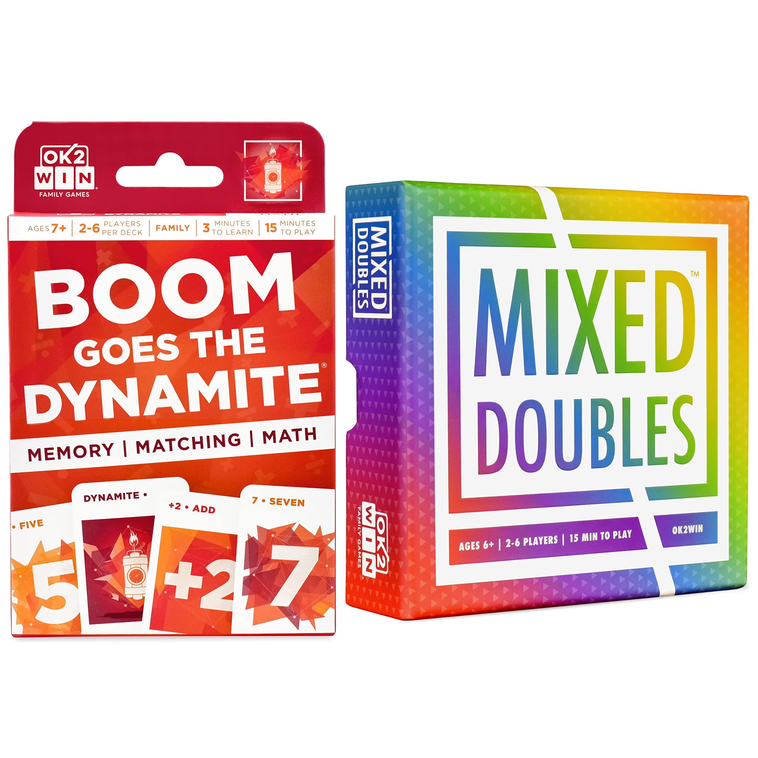 Amazon.com: Boom GOES The Dynamite Card Game and Mixed Doubles dice Game :  Toys & Games