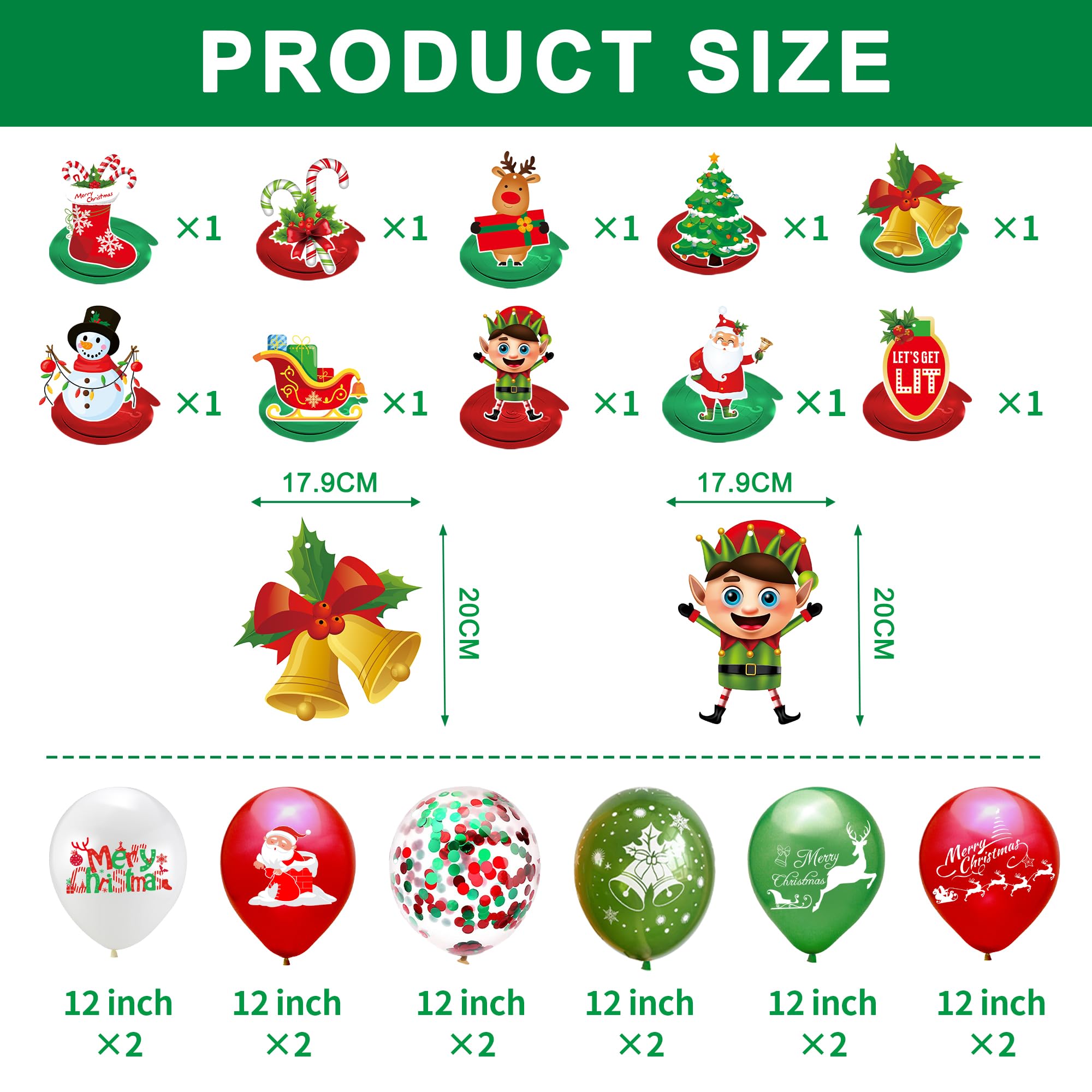 SUPJADE Christmas Ceiling Wall Decorations - Image 4