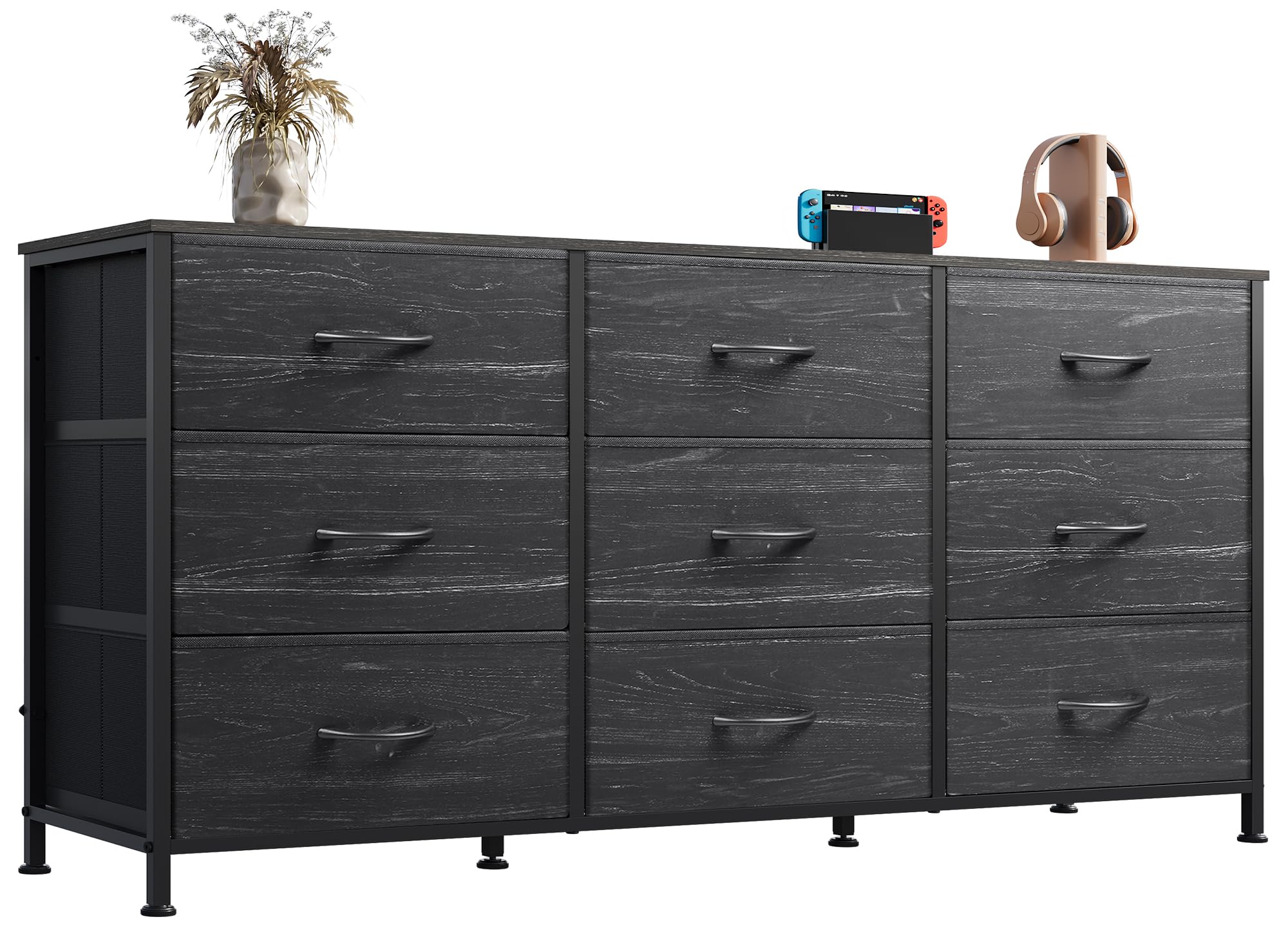 45 inch long dresser Garvee Dresser for Bedroom with 5 Drawers 45 Inch Tall Chest of Large Drawers with Large Clothes Storage Cabinet Wood Dresser TV Stand for Bedroom Nursery Living Room Enterway White in the