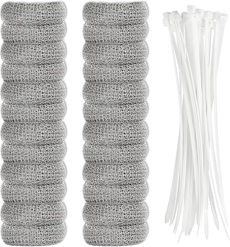 Paquete de 24 trampas de pelusa para lavadoras, manguera de lavado de acero inoxidable con 24 bridas para cables disponible en Yaxa Guatemala