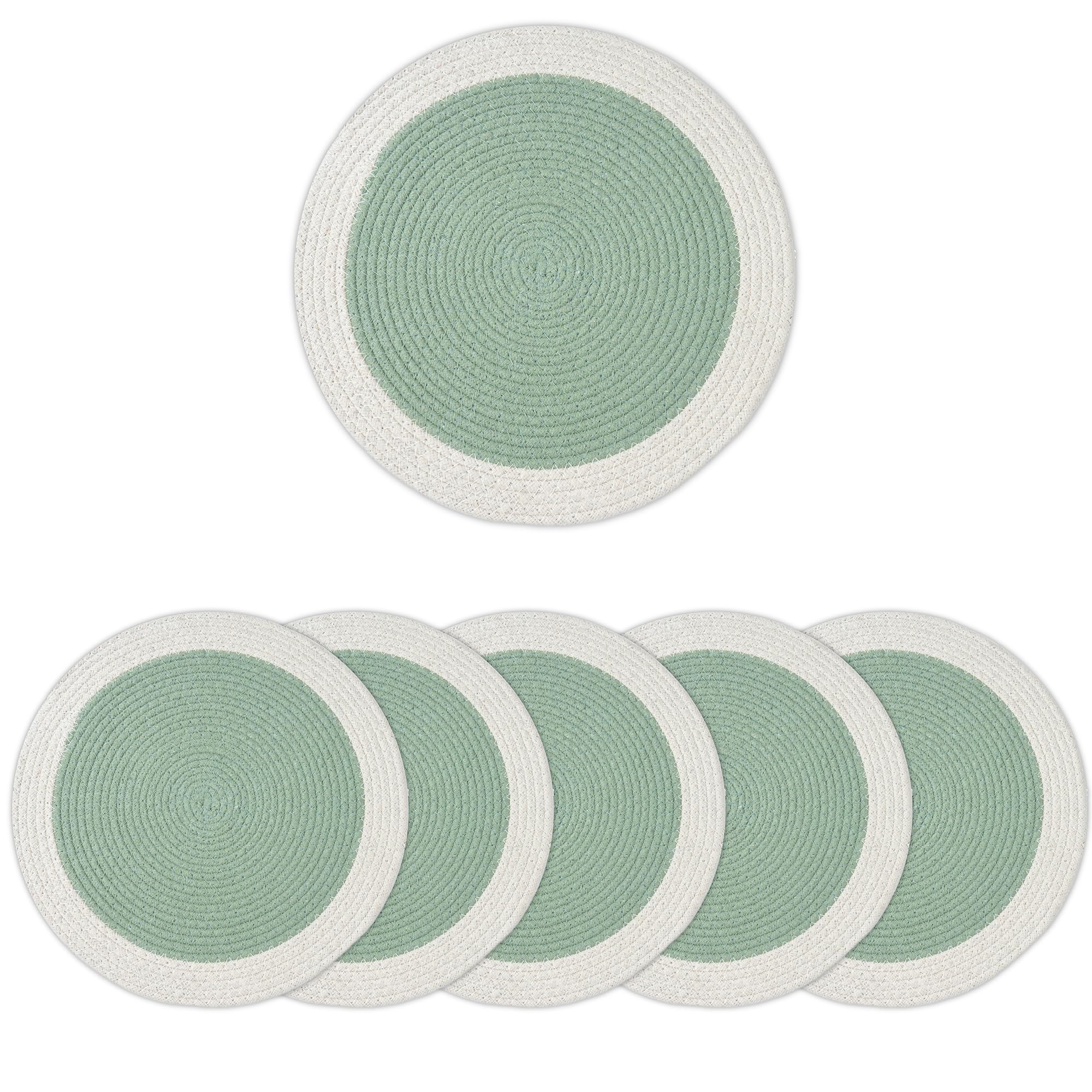 Sets de table ronds coton lavable pour protéger vos meubles avec style