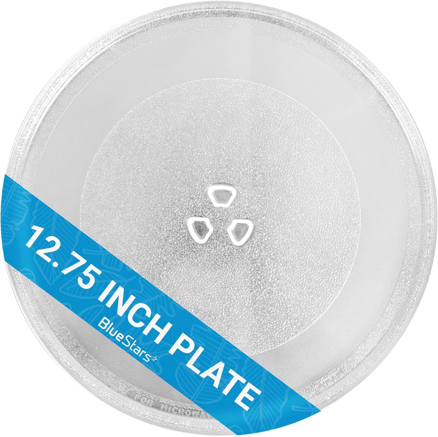 BlueStars Microwave Glass Plate 12.75"/32.5cm - Compatible with GE LG Kenmore Sears Microwave Glass Tray - Replace WB49X10129 1B71961F WB49X10067 507049 WB49X10074 3390W1A027A Turntable Plate