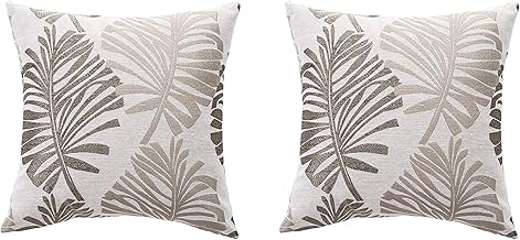 2 Pieces Cushion Covers 45 x 45 cm, Cushion Cover Linen Decorations with Invisible Zipper, Cushion Covers for Sofa, Sofa, Indoor and Outdoor (Grey)