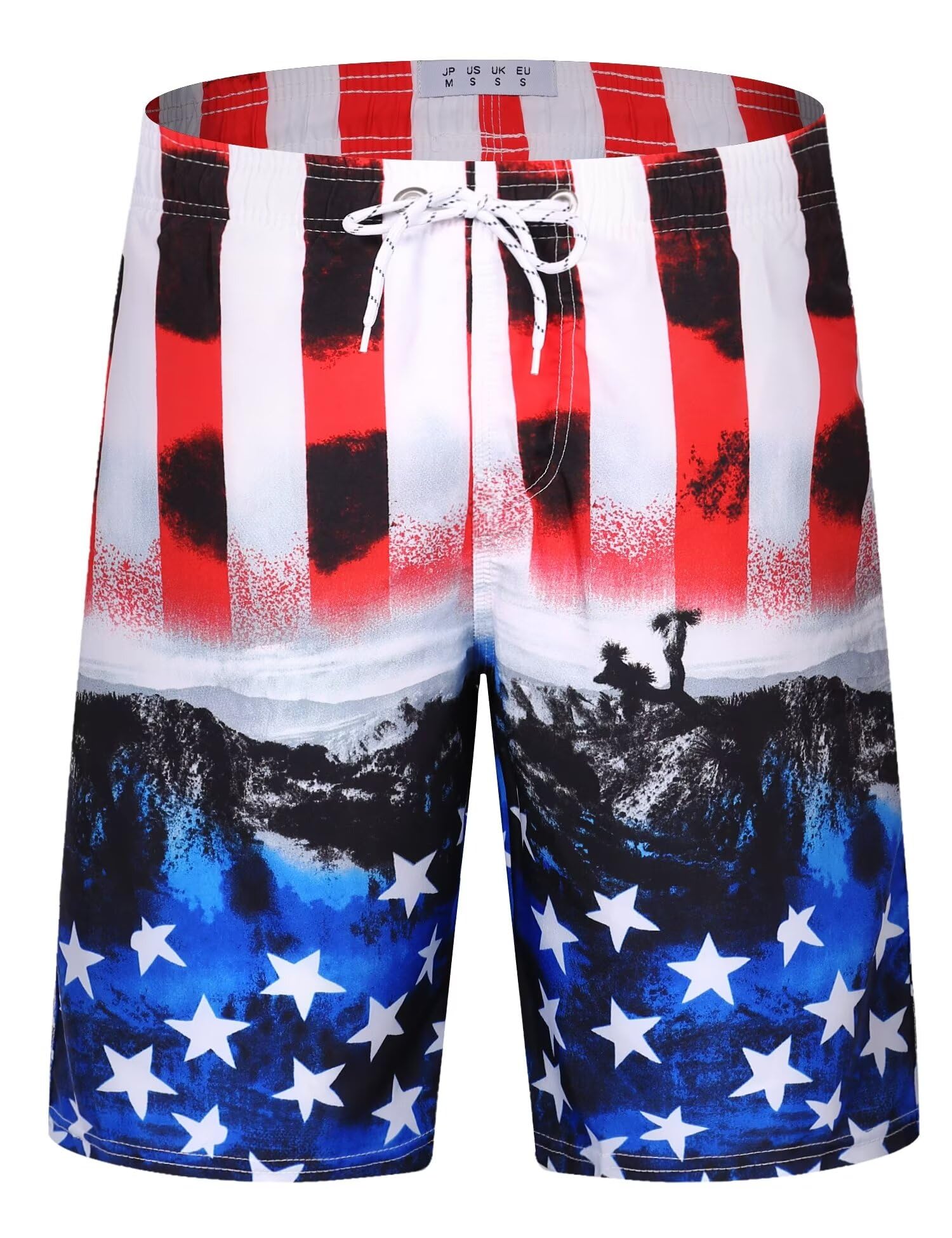 ELETOP Men's Swim Trunks Quick Dry Bathing Suit Swimming Board Shorts Mesh Lining Beach Swimwear