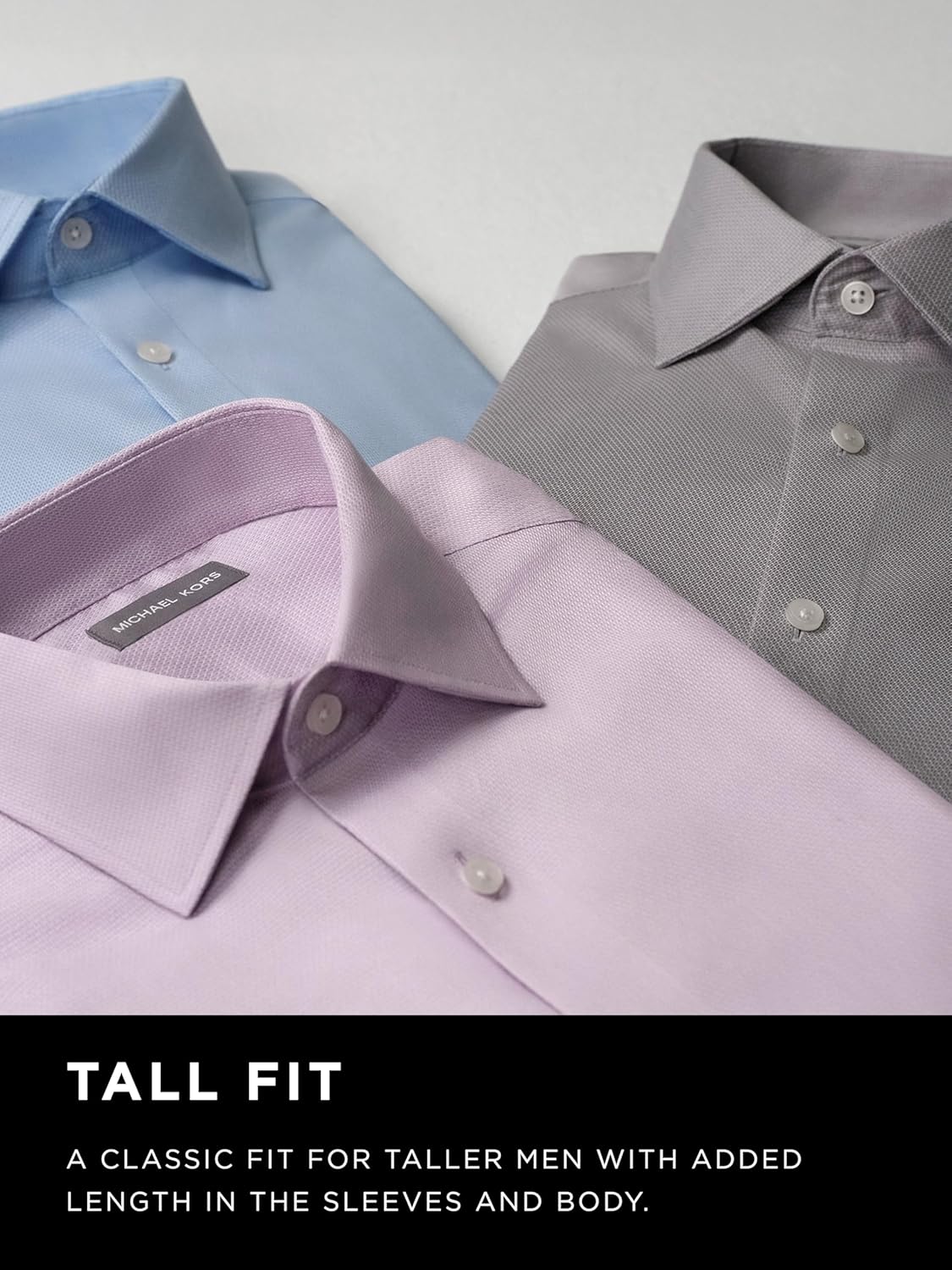 Michael Kors Mens Dress Shirt Travel Stretch Tall Fit (Big and Tall) - Image 6